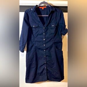Navy Blue casual shirt Dress size Large